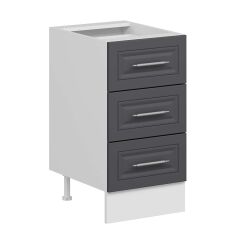 Alvinka Mutfak Modül Mbr_C Alt 3Ç Nray 45Cm Dolap Beyaz Antrasit Suntalam