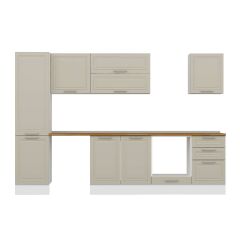 Alvinka 310X210 Cm Klasik Mebran Mutfak Dolabı Mb-E90B50S50-2 Mebran | Kumtaşı - Suntalam