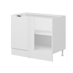 Alvinka Mutfak Modül Mbr_B Alt 1K1R 105Cm Köşe Dolap Beyaz Beyaz Suntalam