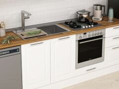 Alvinka 310X210 Cm Klasik Mebran Mutfak Dolabı Mb-E90B50S50-2 Mebran | Beyaz - Mdf