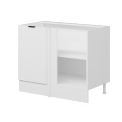 Alvinka Mutfak Modül Mbr_B Alt 1K1R 105Cm Köşe Dolap Beyaz Beyaz Mdf