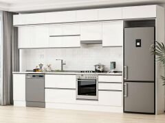 Alvinka 390X240 Cm High Gloss Mutfak Dolabı Mb-E90S40S60-1 High Gloss | Beyaz - Mdf