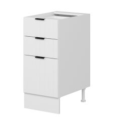 Alvinka Mutfak Modül Mbr_B Alt 3Ç1B2K Nray 40Cm Dolap Beyaz Beyaz Suntalam