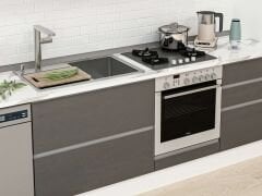 Alvinka 390X240 Cm High Gloss Mutfak Dolabı Mb-E90S40S60-1 High Gloss | Antrasit - Mdf