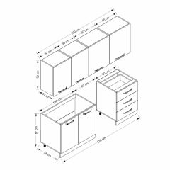 Minar 220 Cm Mutfak Dolabı Beyaz 220-B12
