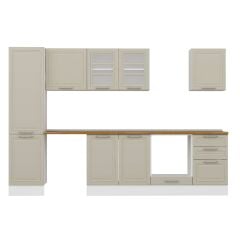 Alvinka 310X210 Cm Klasik Mebran Mutfak Dolabı Mb-E90B50S50-3 Mebran | Kumtaşı - Suntalam