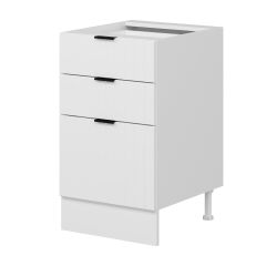 Alvinka Mutfak Modül Mbr_B Alt 3Ç1B2K Nray 50Cm Dolap Beyaz Beyaz Suntalam