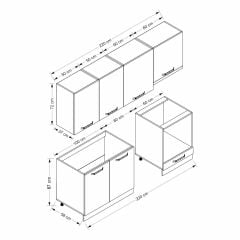Minar 220 Cm Mutfak Dolabı Beyaz 220-B14