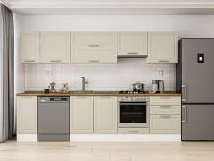 Alvinka 300X210 Cm Klasik Mebran Mutfak Dolabı Beyaz Beyaz M-E80S40S60-1 Mebran | Kumtaşı - Mdf