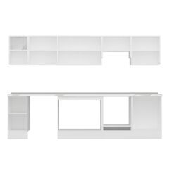 Alvinka 300X210 Cm Klasik Mebran Mutfak Dolabı M-E80S40S60-1 Mebran | Kumtaşı - Mdf