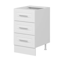 Alvinka Mutfak Modül Mbr_C Alt 3Ç Nray 50Cm Dolap Beyaz Beyaz Suntalam