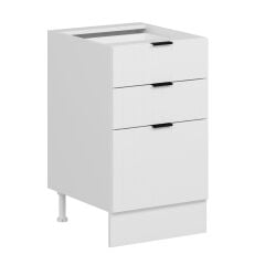 Alvinka Mutfak Modül Mbr_B Alt 3Ç1B2K Nray 50Cm Dolap Beyaz Beyaz Mdf