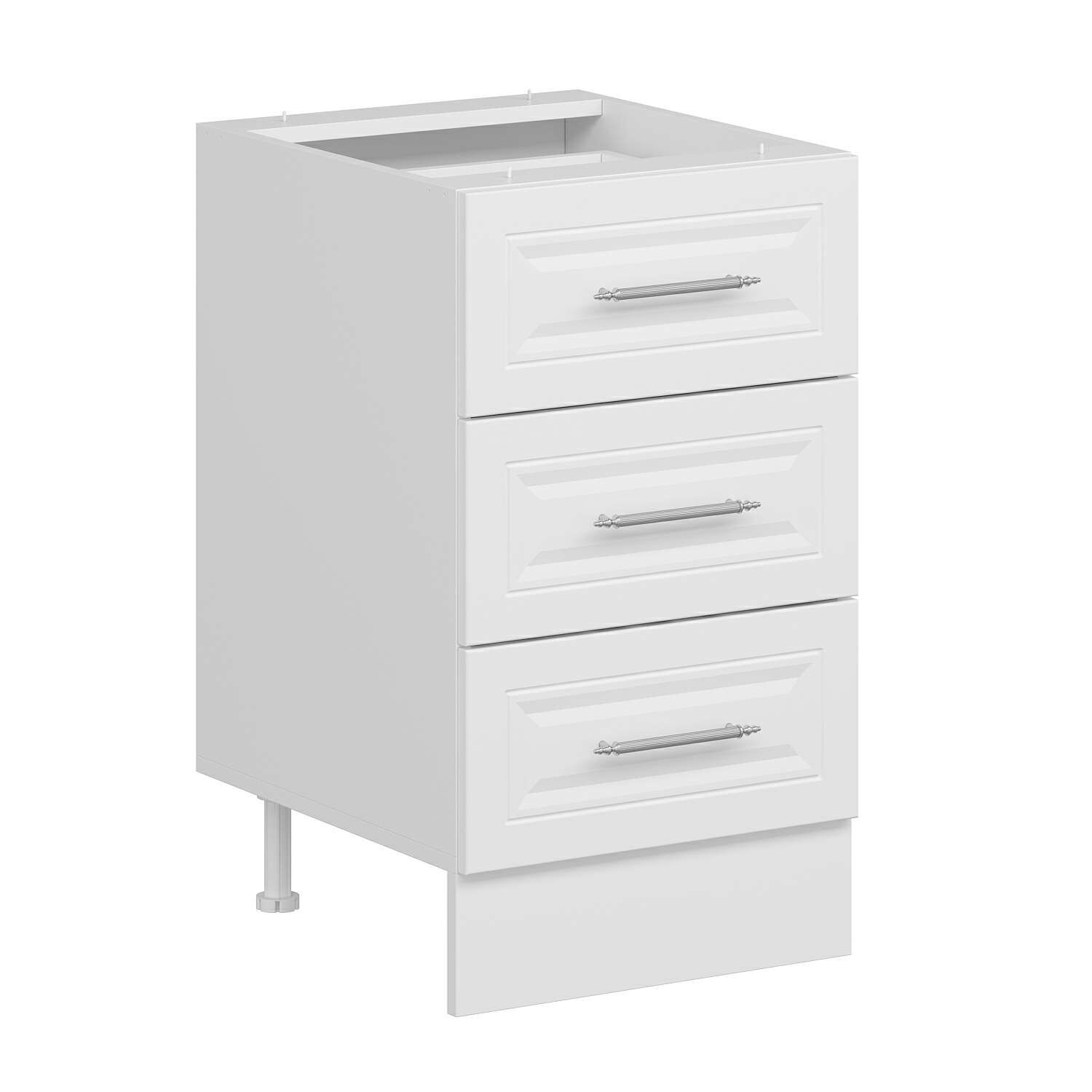 Alvinka Mutfak Modül Mbr_C Alt 3Ç Nray 50Cm Dolap Beyaz Beyaz Mdf