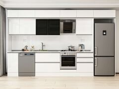 Alvinka 390X240 Cm High Gloss Mutfak Dolabı Mb-E90S40S60-3 High Gloss | Beyaz - Suntalam