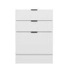 Alvinka Mutfak Modül Mbr_B Alt 3Ç1B2K Nray 60Cm Dolap Beyaz Beyaz Mdf