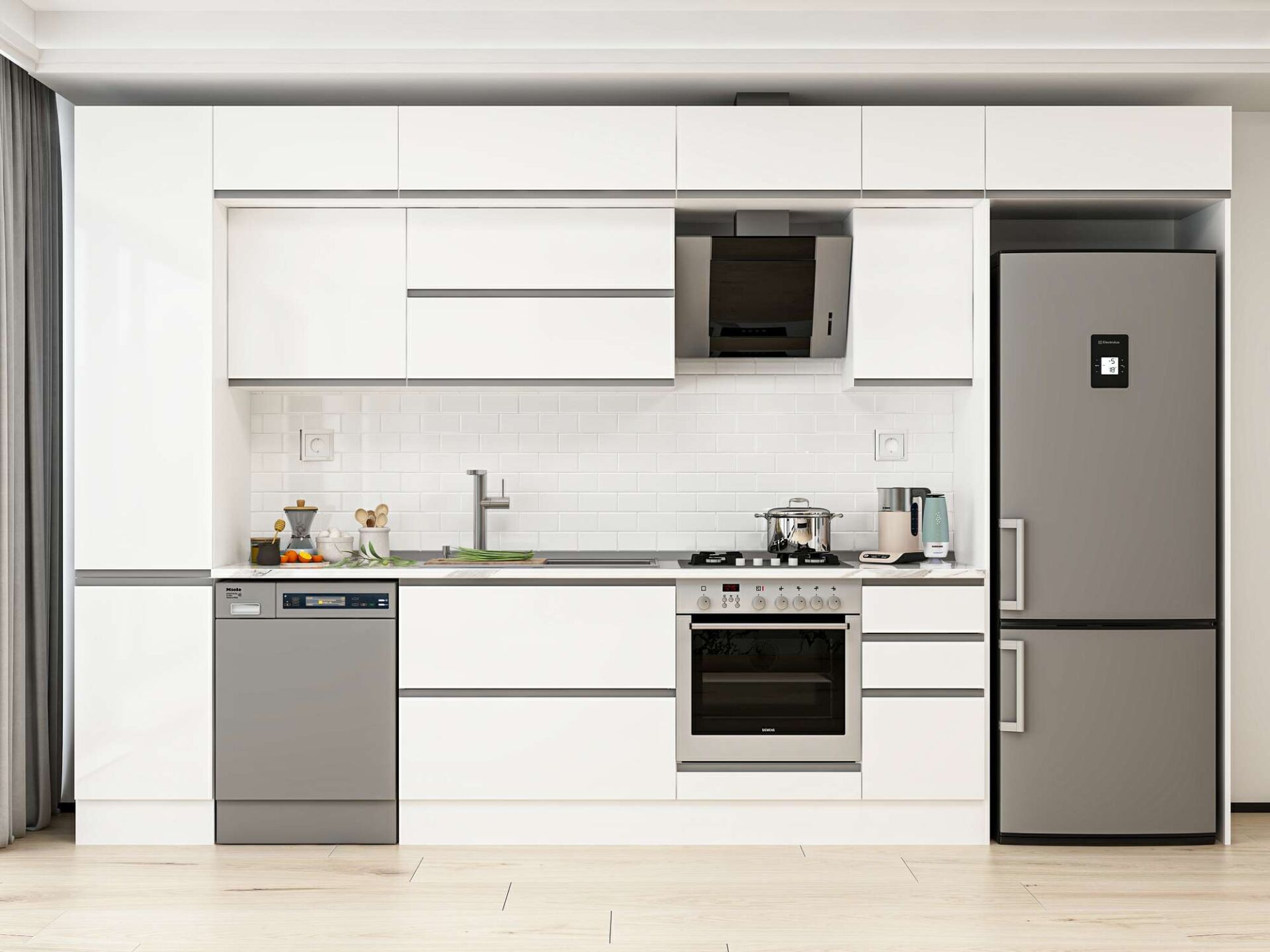 Alvinka 375X240 Cm High Gloss Mutfak Dolabı Mbb-E90B45S40-2