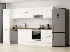 Alvinka 320X210 Cm Klasik Mebran Mutfak Dolabı Mb-E90B50S60-1 Mebran | Beyaz - Suntalam