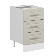 Alvinka Mutfak Modül Mbr_C Alt 3Ç Nray 50Cm Dolap Beyaz Kumtaşı Mdf