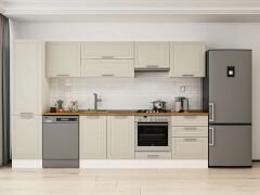 Alvinka 320X210 Cm Klasik Mebran Mutfak Dolabı Mb-E90B50S60-1 Mebran | Kumtaşı - Suntalam