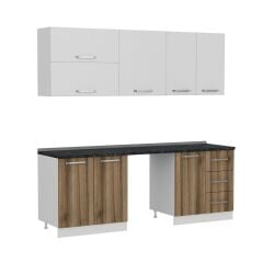 Minar 220 Cm Mutfak Dolabı Beyaz Dore 220-D10