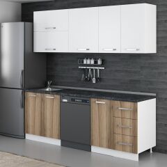 Minar 220 Cm Mutfak Dolabı Beyaz Dore 220-D10