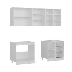 Minar 220 Cm Mutfak Dolabı Beyaz Dore 220-D10