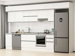 Alvinka 375X240 Cm High Gloss Mutfak Dolabı Mb-E90S45S40-1 High Gloss | Beyaz - Suntalam