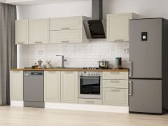 Alvinka 300X210 Cm Klasik Mebran Mutfak Dolabı Beyaz Beyaz M-E80S40S60-2 Mebran | Kumtaşı - Mdf