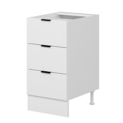 Alvinka Mutfak Modül Mbr_B Alt 3Ç Nray 45Cm Dolap Beyaz Beyaz Mdf