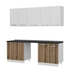 Minar 220 Cm Mutfak Dolabı Beyaz Dore 220-D11