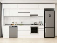 Alvinka 375X240 Cm High Gloss Mutfak Dolabı Mb-E90S45S40-1 High Gloss | Beyaz - Mdf