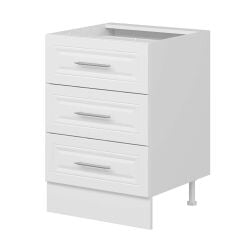 Alvinka Mutfak Modül Mbr_C Alt 3Ç Nray 60Cm Dolap Beyaz Beyaz Mdf