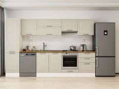 Alvinka 320X210 Cm Klasik Mebran Mutfak Dolabı Mb-E90B50S60-1 Mebran | Kumtaşı - Mdf