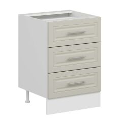 Alvinka Mutfak Modül Mbr_C Alt 3Ç Nray 60Cm Dolap Beyaz Kumtaşı Suntalam