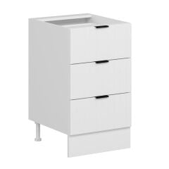 Alvinka Mutfak Modül Mbr_B Alt 3Ç Nray 50Cm Dolap Beyaz Beyaz Mdf