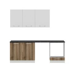 Minar 220 Cm Mutfak Dolabı Beyaz Dore 220-D13