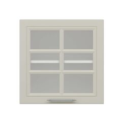 Alvinka Mutfak Modül Mbr_C Üst 1Dk1R 60-H60Cm Dolap Cam Beyaz Kumtaşı