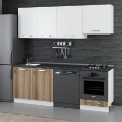 Minar 220 Cm Mutfak Dolabı Beyaz Dore 220-D14