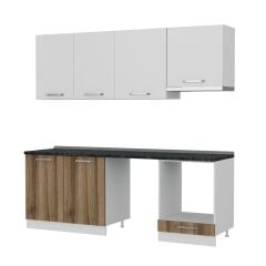 Minar 220 Cm Mutfak Dolabı Beyaz Dore 220-D14