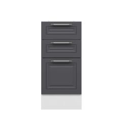 Alvinka Mutfak Modül Mbr_C Alt 3Ç1B2K Nray 40Cm Dolap Beyaz Antrasit Suntalam