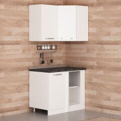 Minar 105Cm Köşe Mutfak Dolabı - Beyaz K105-B1