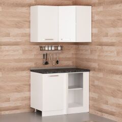 Minar 105Cm Köşe Mutfak Dolabı - Beyaz K105-B1