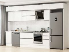 Alvinka 375X240 Cm High Gloss Mutfak Dolabı Mb-E90S45S40-2 High Gloss | Beyaz - Mdf