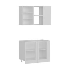 Minar 105Cm Köşe Mutfak Dolabı - Beyaz/Antrasit K105-A1