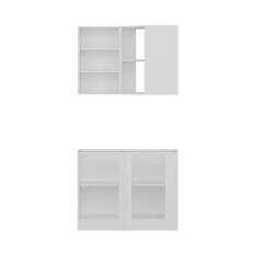 Minar 105Cm Köşe Mutfak Dolabı - Beyaz/Antrasit K105-A1