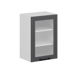 Alvinka Mutfak Modül Mbr_A Üst 1Dk2R 50-H72Cm Dolap Cam Beyaz Antrasit