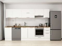 Alvinka 285X210 Cm Klasik Mebran Mutfak Dolabı Beyaz Beyaz M-E80S45S40-1 Mebran | Beyaz - Suntalam