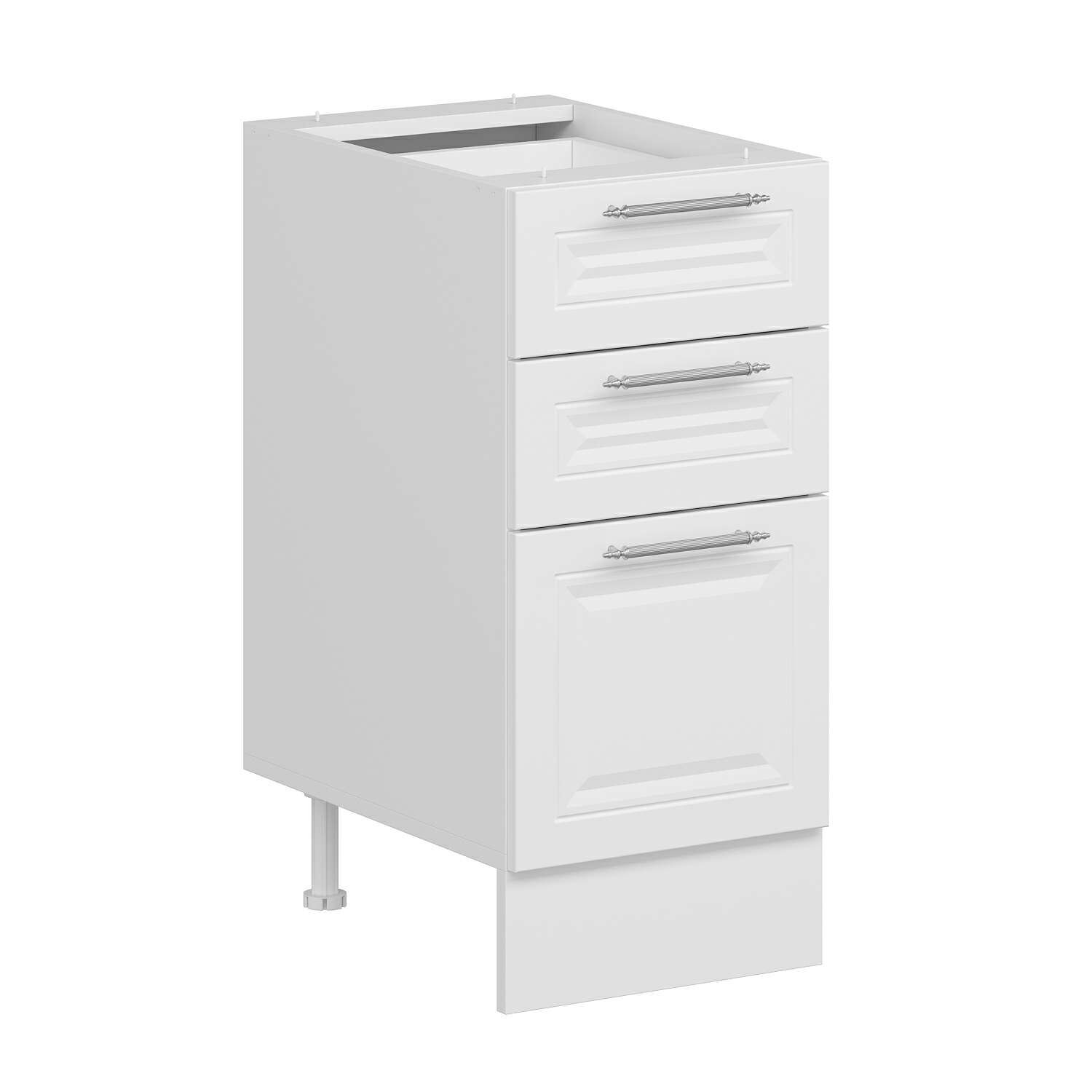 Alvinka Mutfak Modül Mbr_C Alt 3Ç1B2K Nray 40Cm Dolap Beyaz Beyaz Mdf