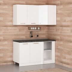 Minar 145Cm Köşe Mutfak Dolabı - Beyaz K145-B1