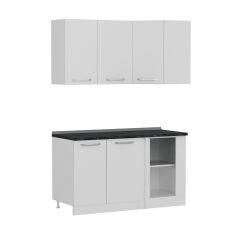 Minar 145Cm Köşe Mutfak Dolabı - Beyaz K145-B1